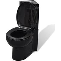 VidaXL Keramisch Toilet voor in de hoek zwart