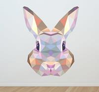 tenstickers Sticker geometrisch artistiek konijn