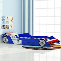 VidaXL Kinder race auto bed 90x200 cm blauw