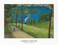 PGM Gabriele Münter - Der letzte Schnauferlzug 1924 Kunstdruk 90x70cm