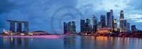 PGM Shutterstock - Panorama of Singapore Kunstdruk 95x33cm