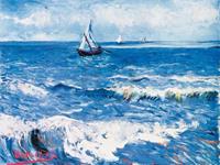 PGM Vincent Van Gogh - Paesaggio marino Kunstdruk 80x60cm