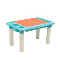 Decopatent Kindertafel Bouwtafel - Speeltafel met bouwplaat (Voor Lego blokken) en vlakke kant - 4 Vakken - Met 316 Bouwstenen