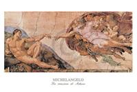 PGM Michelangelo - La creazione di Adamo Kunstdruk 120x80cm