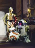 Komar Star Wars Three Droids Fotobehang 184x254cm