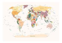 Artgeist World Map Vlies Fotobehang 250x175cm