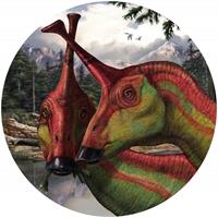 Komar Tsintaosaurus Zelfklevend Fotobehang 125x125cm rond