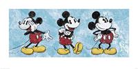 Pyramid Mickey Mouse Squeaky Chic Triptych Kunstdruk 100x50cm
