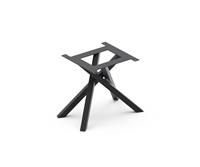 DELIFE Kreuzgestell Rechteck Metall Schwarz für Tischplatten ab 140-200 cm