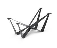 DELIFE Tischgestell Spider Metall Schwarz für Tischplatten ab 220 cm