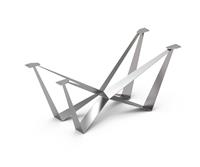 DELIFE Tischgestell Spider Metall Silber für Tischplatten ab 220 cm