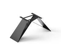 DELIFE V-Gestell Flachstahl Metall Schwarz für Tischplatten ab 220 cm