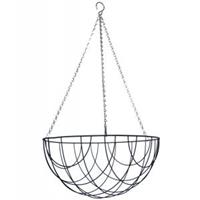 Esschert Design Hanging basket zwart gecoat metaal - XL