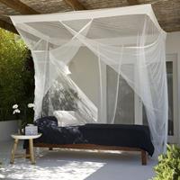 Bambulah Luxury single bed mosquito net by , handmade, polyester and cotton details, 220x160x240 rectangular, bed net with high-quality finish