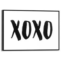 Praxis Schilderij XOXO zwart-wit 30x20cm